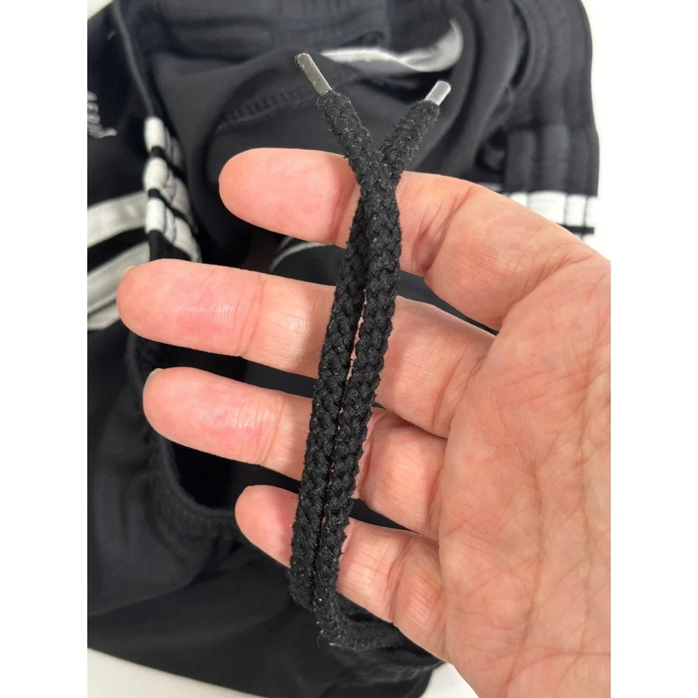 Adidas Soccer Shorts Mens Medium Black Polyester Aeroready 3-Stripe Athletic Gym